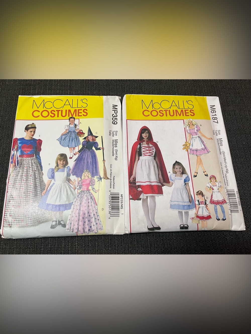 McCall’s Miss Halloween Costume Pattern Bundle of 2 New